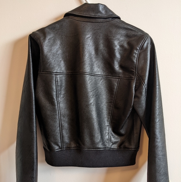 BNWT A&F Black Faux Leather Jacket - Picture 4 of 7
